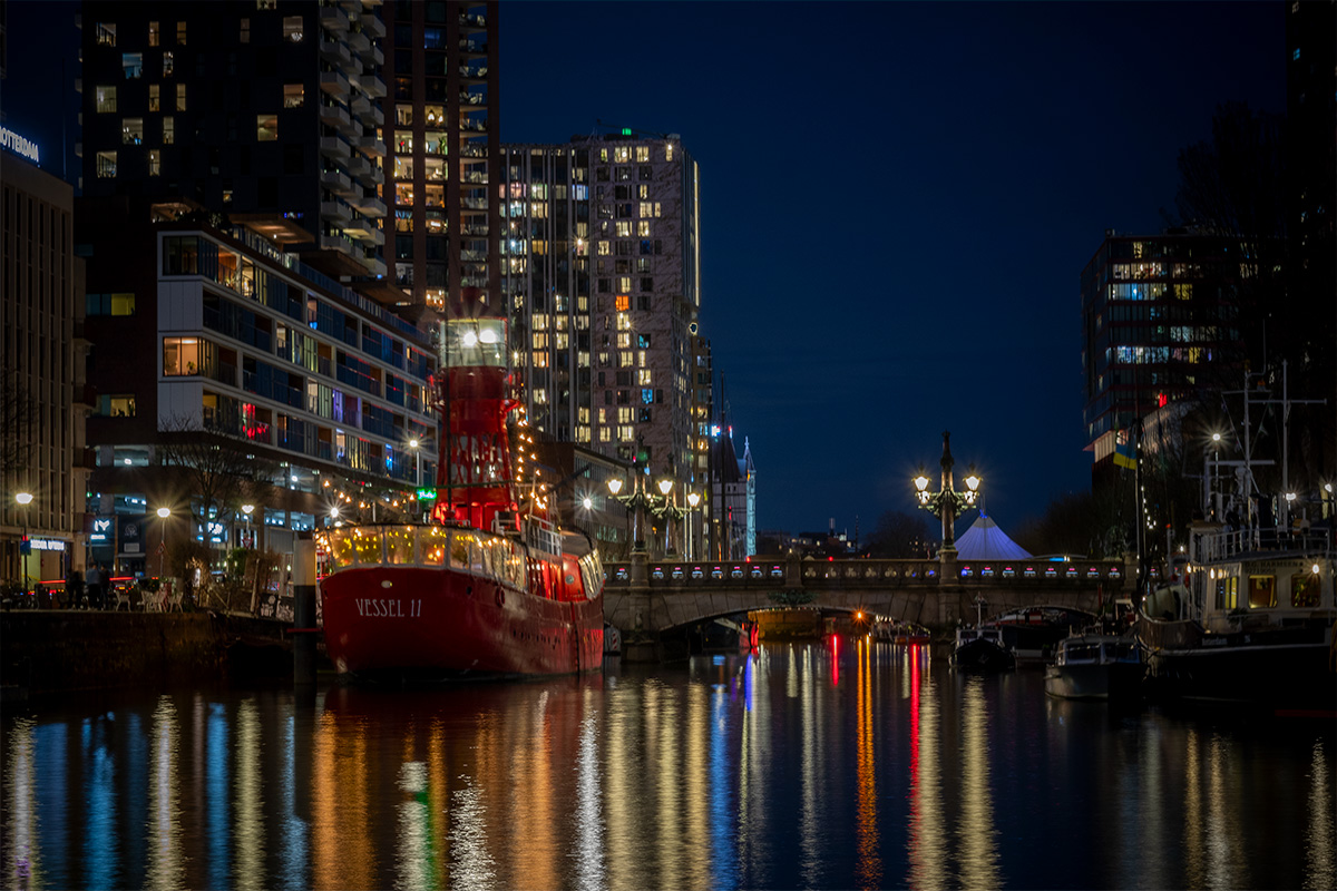 Wijnhaven avondbeeld Fotografie Rotterdam