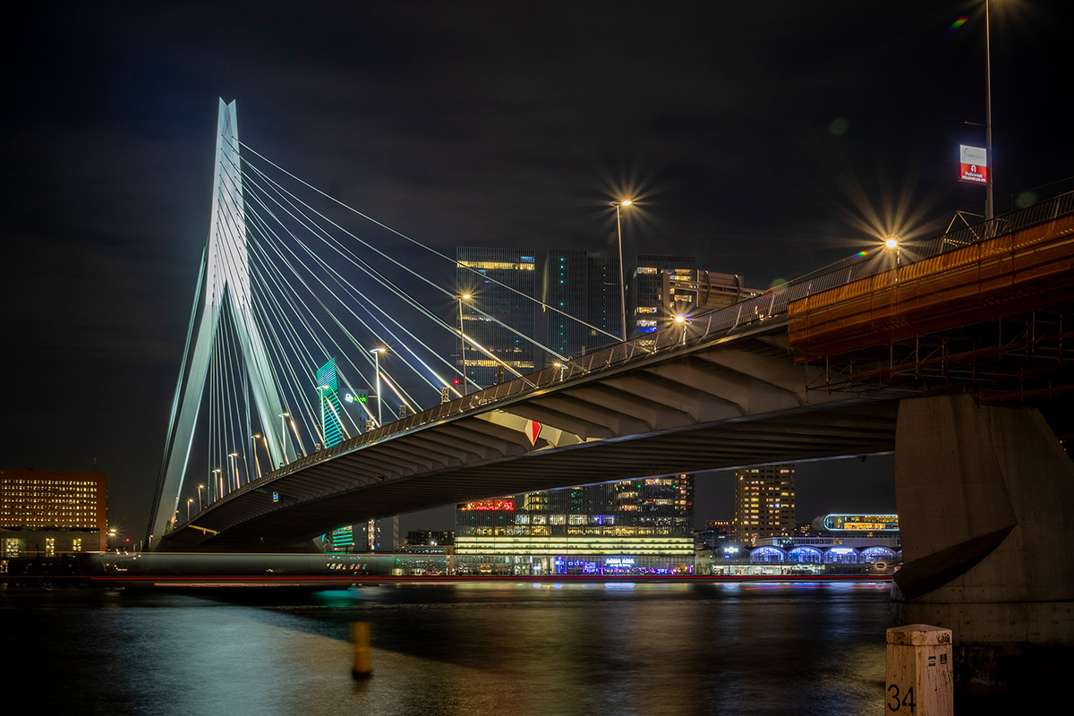 Erasmusbrug avondbeeld Fotografie Rotterdam